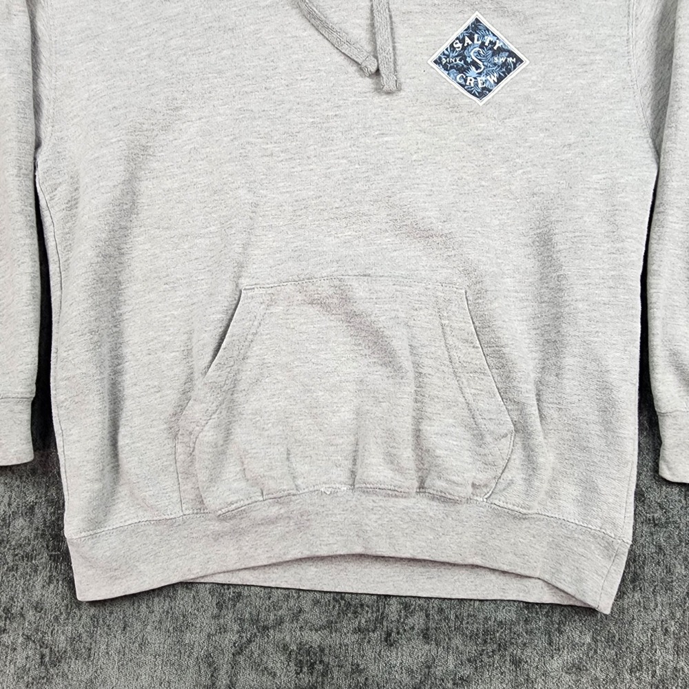 Salty Crew Hoodie Cotton Blend Men Large Gray Graphic Sink Swim - Picture 9 of 10